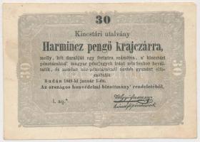 1849. 30Kr "Kossuth-bankó" T:III