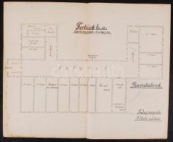 cca 1930 Magyar kir. Budapesti Honvéd Közrendészeti Kórházhoz kapcsolódó iratanyag: házirendek, kórt...