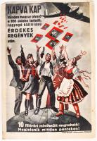 cca 1930 A Tolnai nyomda regényeit hirdető plakát 31x44 cm