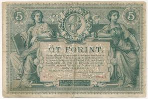 1881. 5Ft "K.K. Reichs-Central-Casse" piros sorszámozással T:III kis ly. Austro-Hungarian Monarchy 1881. 5 Forint "K.K. Reichs-Central-Casse" with red serial number C:F Adamo G127., Kodnar 107. C:F small hole