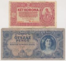 1913-1946. 7db többféle korona és pengő bankjegy T:vegyes