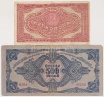1913-1946. 7db többféle korona és pengő bankjegy T:vegyes