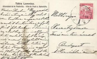 Tátralomnic, Villa br. Pach, vasútállomás / railway station