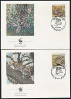 WWF: Ocelot set on 4 FDC WWF: Ocelot sor 4 db FDC-n