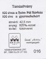 2008. "100 éves a Heim Pál Kórház / 100 éve a gyermekekért - Berán Lajos Heim Nővér jelvényének...