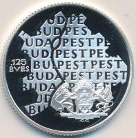 1998. 750Ft Ag "Budapest egyesítésének 125. évfordulója" tanúsítvánnyal eredeti dísztokban...