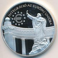 1999. 3000Ft Ag "Integráció az EU-ba - EURO III" tanúsítvánnyal, eredeti dísztokban T:PP
A...