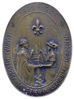 Csanak József (1887-1946) 1931. "1921-1931 Magyar Cserkész Szövetség IX. Kerülete Debrecen" Br egyoldalas ovális plakett (68x50mm) T:2,2- Hungary 1931. "1921-1931 Hungarian Scout Association in Debrecen" commemorative Br plaque. Sign: József Csanak (68x50mm) C:aXF HP-1592.