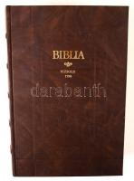 Vizsolyi Biblia I.-II. kötet. Facsimile kiadás. Bp. 1990. Magyar Helikon. Kiadói egészbőr kötésben, ...