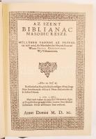 Vizsolyi Biblia I.-II. kötet. Facsimile kiadás. Bp. 1990. Magyar Helikon. Kiadói egészbőr kötésben, ...