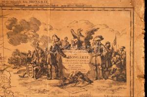 cca 1710 Théatre de la guerre en Hongarie, Transilvanie - Magyarország katonai térképe. Gu...