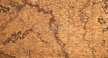 cca 1710 Théatre de la guerre en Hongarie, Transilvanie - Magyarország katonai térképe. Gu...