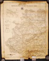 1942 Magyarország kiépített közutainak távolságmutató térképe. Dunántúl. M. kir. államvasutak térképe. Szakadásokkal 100x80 cm