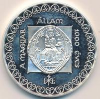 Sülle Mária 2000. "A Magyar Állam 1000 éves" Ag emlékérem (35,21g/0.925/42,5mm) számozott ...