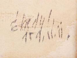 Élesdy István (1912-1987): Országház. Akvarell, papír, jelzett, üvegezett keretben, 30×45 cm