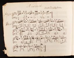 cca 1840 A három Masurok - Tromássy János kézzel írt kotta / handwritten note 4 p