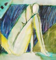 Zalakovács János (1954-): Ábránd. Vegyes technika, papír, jelzett, üvegezett keretben, 40×60 cm