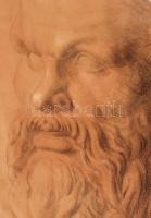 AP jelzéssel: Görög bölcs. Szén, papír, 50×38 cm