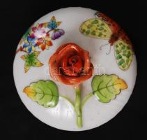 Herendi Viktória mintás fedeles váza, kézzel festett, jelzett, hibátlan, m:18 cm