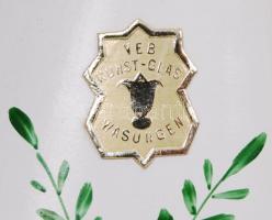 Wasungen üvegváza, kézzel festett, több rétegű, hámozott, hibátlan, jelzett, m:24 cm