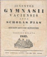 1837 Vác, Váci Piarista Gimnázium évkönyve, 8p