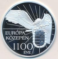 Kósa István (1953-) 2000. "Európa Közepén 1100 éve" Ag emlékérem (15,6g/0.999/42,5mm) T:PP