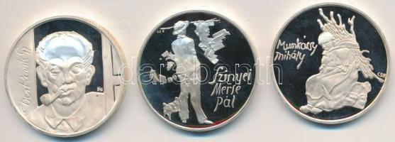 1976. 200Ft Ag "Magyar festők sor I. - Munkácsy/ Szinyei/Derkovits" T:PP
Adamo EM49,50,51