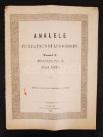 1900 A Guzsdu alapítvány zárszámadása / report of the Goidu fundation in Romanian 30p.