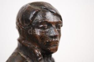 Csorba Géza (1892-1974): Ady Endre. Bronz, jelzés nélkül, m:28 cm