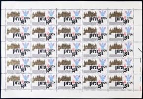 Prága '78 bélyegkiállítás 4 különféle 25-ös levélzáró ív