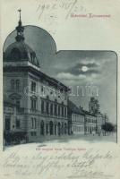 Kolozsvár, Magyar utca, Teológia épület / Hungarian street, Faculty of calvinist theology, shop