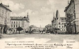 Kolozsvár, Ferenc József út, vashíd / Franz Jospeh street, iron bridge