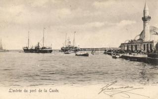 Chania Crete, entrance of the port