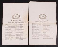 1839-1840 Esztergom, Esztergom Érseki Város Plébánia egyházközségi tagok névsora, 2 db