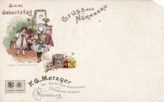 F. G. Metzer confectionery, Nürnberg, litho (EM)