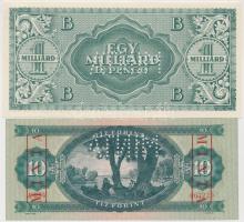 1946. 1.000.000.000BP ismeretlen eredetű "MINTA" perforációval + 1957. 10Ft "MINTA&qu...