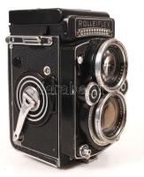 Rolleiflex Rollei F&H synchro-compur Franke& Heidecke fényképezőgép tokjában. Zár beragadt, ...