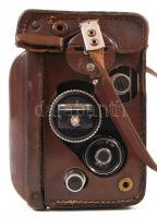 Rolleiflex Rollei F&H synchro-compur Franke& Heidecke fényképezőgép tokjában. Zár beragadt, ...