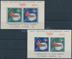 1963 Téli olimpia fogazott és vágott blokk Mi 14-15