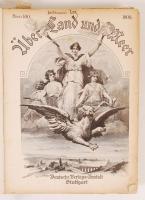 1908 Über Land und Meer képes folyóirat évfolyma kissé megviselt kötésben / Complete year in bit dam...