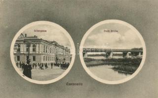 Chernivtsi, Czernowitz; Liliengasse, Pruth Brücke / street, bridge