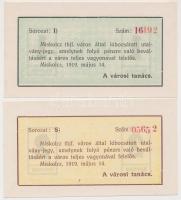 Miskolc 1919. május 14. 1K + 2K városi szükségpénzek T:I
Adamo MIS-7.1,2