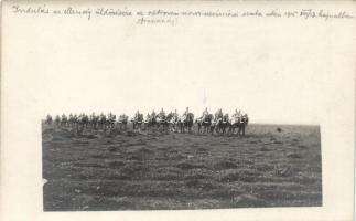 1915 Magyar lovasság az Ostrow - Nowi Uscimówi csata után / Military WWI Hungarian cavalrymen, photo