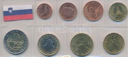 Szlovénia 2007. 1c-2 euro forgalmi sor fóliatokban T:1
Slovenia 2007. 1 cent - 2 Euro coin set C:UN...