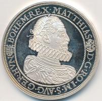 Magyar tallérok utánveretben "II. Mátyás tallérja 1616" Ag emlékérem (20g/0.999/38,6mm) T:PP Tanúsítvánnyal