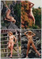 cca 1970-1980 Színes, finoman erotikus, természeti környezetben készült fotók, 13 db, 9x12 cm /
erot...