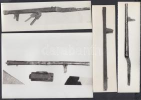 Fegyvertörténeti tétel, 13 db fotó szakállas puskákról, 6x16 és 13x18 cm közötti kfl méretek