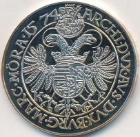 Magyar tallérok utánveretben "I. Miksa tallérja 1574" Ag emlékérem (20g/0.999/38,6mm) T:PP...