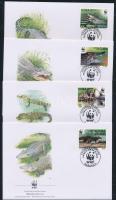 WWF: Crocodile set + 4 FDC WWF: Krokodil sor + 4 FDC