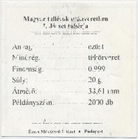 Magyar tallérok utánveretben "I. József tallérja 1709" Ag emlékérem (20g/0.999/38,6mm) T:P...